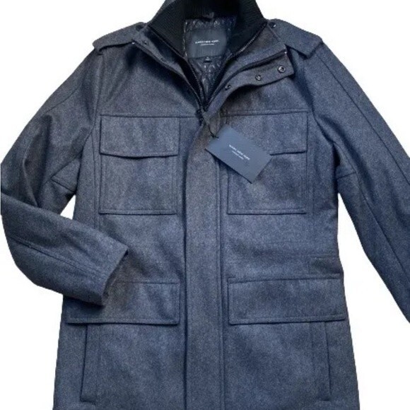 $225 NWT Marc N.Y  by Andrew Marc Men's Wool Jacket Winter Coat ,Zip Gray Parka - Picture 12 of 12